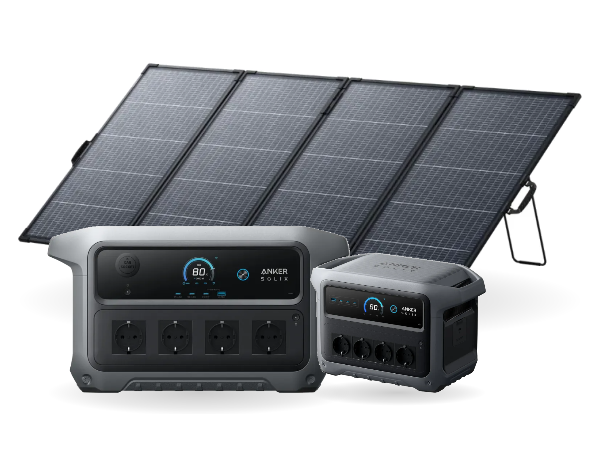 Anker SOLIX Solar Powerstation Sets: bifaziales PS400 Solarpanel mit C2000 Gen 2 und C1000X Gen 2