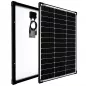 Preview: 100W Solarpanel 12V monokristallin Solarmodul black frame