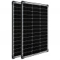 Preview: 2x 100 Watt Solarmodul 12V black frame v2 monokristallin Offgridtec
