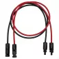 Preview: 1m MC4 zu MC4 Verlängerungskabel 6mm² rot/schwarz