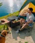 Preview: Anker SOLIX EverFrost 2 23L beim Camping am See mit Klapptisch als Servierstation und Hund