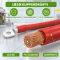 Preview: 1m Batteriekabel 120mm² beidseitig M8 rot-schwarz Offgridtec – Leiteraufbau aus feindrähtigen Kupferdrähten mit PVC-Isolierun