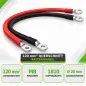 Preview: 2m Batteriekabel 120mm² beidseitig M8 rot-schwarz Offgridtec Offgridtec – Querschnitt, M8-Ringösen, Kupferdrähte und Außendur