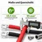 Preview: 1m Batteriekabel 95mm² beidseitig M8 rot-schwarz Offgridtec – Messung des Außendurchmessers mit Messschieber