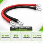 Preview: 1m Batteriekabel 95mm² beidseitig M8 rot-schwarz Offgridtec Offgridtec – Querschnitt, M8-Ringösen, Kupferdrähte und Außendurc