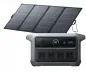 Preview: Anker SOLIX PS400 bifaziales 400W Solarpanel aufgeklappt mit C2000 Gen 2 Powerstation im Studio