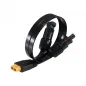 Preview: Offgridtec Flachkabel XT60 auf PV-Stecker 2,5 m aufgerollt – flache Bauform erkennbar