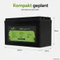 Preview: LiFePO4 Akku 12V 100Ah Abmessungen 329 x 172 x 220 mm als Massskizze