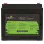 Preview: LiFePO4 Akku 12V 30Ah Frontalansicht mit Typenschild und technischen Daten