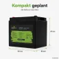 Preview: LiFePO4 Akku 12V 30Ah Abmessungen 194 x 132 x 170 mm als Massskizze