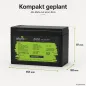 Preview: LiFePO4 Akku 12V 8Ah Abmessungen 151 x 98 x 97 mm als Massskizze