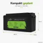 Preview: LiFePO4 Akku 24V 100Ah Abmessungen 483 x 170 x 242 mm als Massskizze