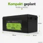 Preview: LiFePO4 Akku 24V 200Ah Abmessungen 520 x 270 x 221 mm als Massskizze