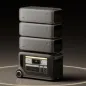 Preview: Anker SOLIX F3000 Powerstation mit drei gestapelten BP3000 Erweiterungsakkus als Turm, Set mit 12.288Wh
