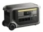 Preview: Anker SOLIX F3000 schräg von vorne mit Anschlüssen und EasyTow-Trolley