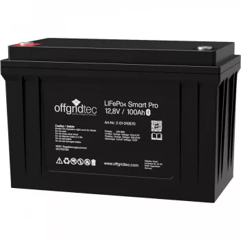 100Ah Lithium-Akku 12V LiFePo4 Smart-Pro Batterie 1280Wh 12,8V