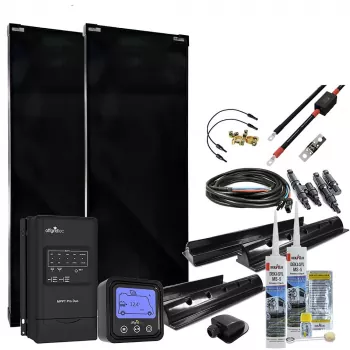 200W MobileBlack 12V Wohnmobil Solaranlage 30A MPPT OLP