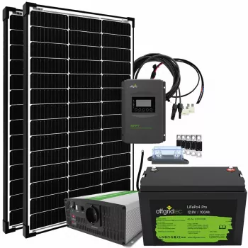 200W Solaranlage Offgridtec Autark Pro M - 1500W AC 100Ah LFP Akku