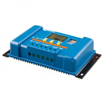 20A PWM Solar Laderegler Victron BlueSolar PWM-LCD USB 12V 24V - Display und Anschluesse