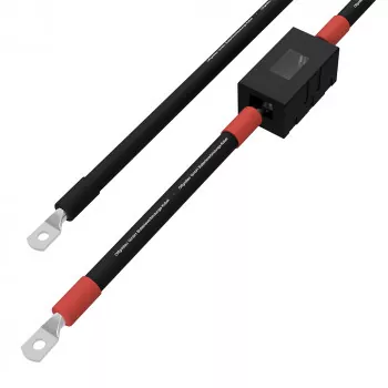 2,5m Batteriekabel mit MIDI-Sicherungshalter 10mm²-16mm²-25mm² M8-Ringöse einseitig