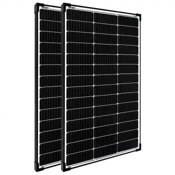 2x 100 Watt 12 Volt Solarpanel mono