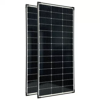 2 Stck. 150W Solarpanel monokristallin black frame v2