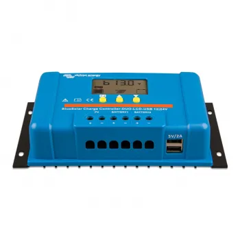 30A PWM Solar Laderegler Victron BlueSolar PWM-LCD USB 12V 24V - Ansicht schraeg