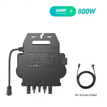 890W Anker Solix Balkonkraftwerk RS40P, MI80 Wechselrichter, 5m Schuko-Kabel