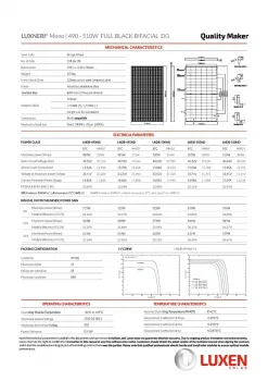 500W Bifaziales Solarmodul Full Black Luxen Solar Luxneri N5 - Detail