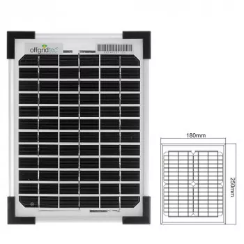 Abmessungen 5 Watt Solarpanel mono