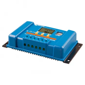 5A PWM Solar Laderegler Victron BlueSolar PWM-LCD USB 12V 24V - Display und Anschluesse