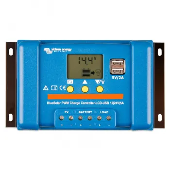 5A PWM Solar Laderegler Victron BlueSolar PWM-LCD USB 12V 24V - Seitenansicht