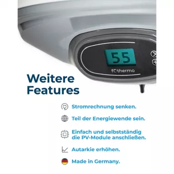 80l Fothermo Photovoltaischer Offgrid-Boiler - Warmwasserbereiter