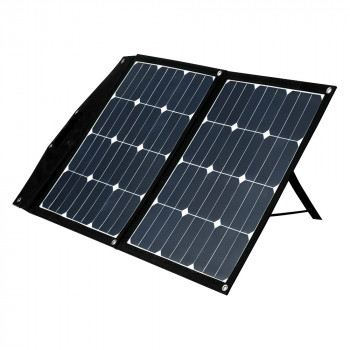 80 Watt Faltbares Solarmodul aufgestellt