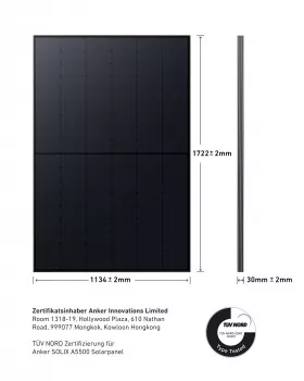 820W Anker Solix Balkonkraftwerk RS40B, MI80 Wechselrichter, 5m Schuko-Kabel