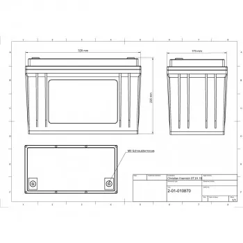 Abmessungen Lithium-Akku smart Pro Offgridtec
