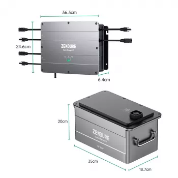 Zendure SolarFlow Set 2880Wh Smart PV Hub mit 3x AB1000 LiFePO4 Akkus