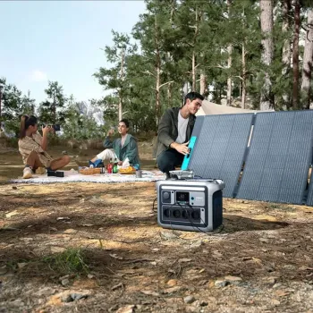 Anker SOLIX C1000 im Camping-Einsatz – Solarladung über Faltpanel, Picknick-Szene