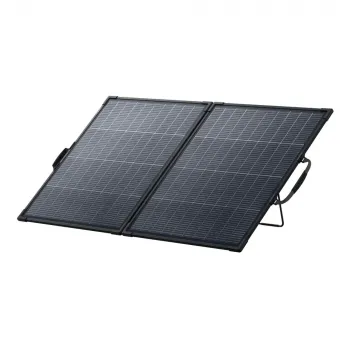 Anker SOLIX PS200 Bifazial Faltpanel schräg aufgestellt – 200W N-Typ, weißer Hintergrund