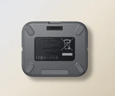 Unterseite des Anker SOLIX EverFrost 2 Austauschbaren Akkus mit Typenschild — Modell A17D2, 19,2 V / 15.000 mAh / 288 Wh LiFePO4, CE UKCA PSE Zertifizierungen
