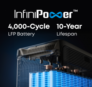 InfiniPower LiFePO4: 4000 Zyklen, 10 Jahre Lebensdauer der F3000