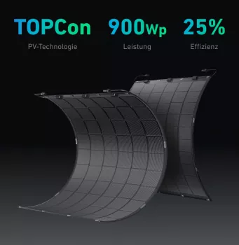 900Wp Anker Solix Balkonkraftwerk 4x 225W Flexible Solarmodule