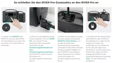Anleitung Anschluss Zusatzakku Ecoflow River Pro