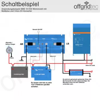 Anwendungsbeispiel BMS 12-200 Victron Energy