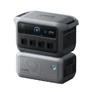 Anker SOLIX BP2000 Gen 2 unter der C2000 Gen 2 gestapelt – 4096 Wh Komplettsystem