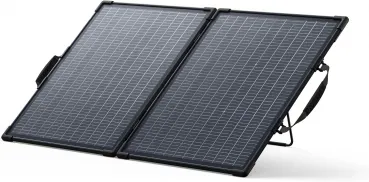 Faltbares Solarpanel 100W bifazial Anker SOLIX PS100 aufgestellt – Produktansicht