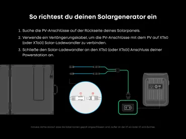 Anschluss-Anleitung: Anker SOLIX PS400 per XT60i-Kabel mit Powerstation verbinden