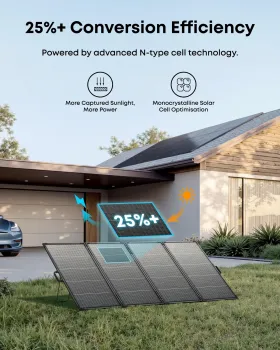 Anker SOLIX PS400 Solarpanel mit über 25 Prozent Wirkungsgrad dank N-Typ-Zellen