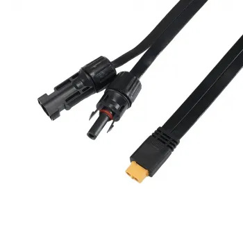 XT60-Stecker des Offgridtec Flachkabels für den Solareingang der Powerstation