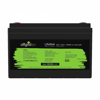 100Ah 12V LiFePO4 Pro Akku 1280Wh 12,8V mit BMS + Heizmatte